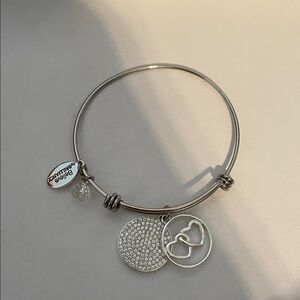 Elegant Silver Heart Charm Bracelet